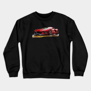 Red Mist C8 Corvette Supercar Racecar Muscle Car Torch Red Corvette C8 Crewneck Sweatshirt